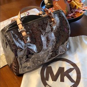 Metallic Michael Kors purse.